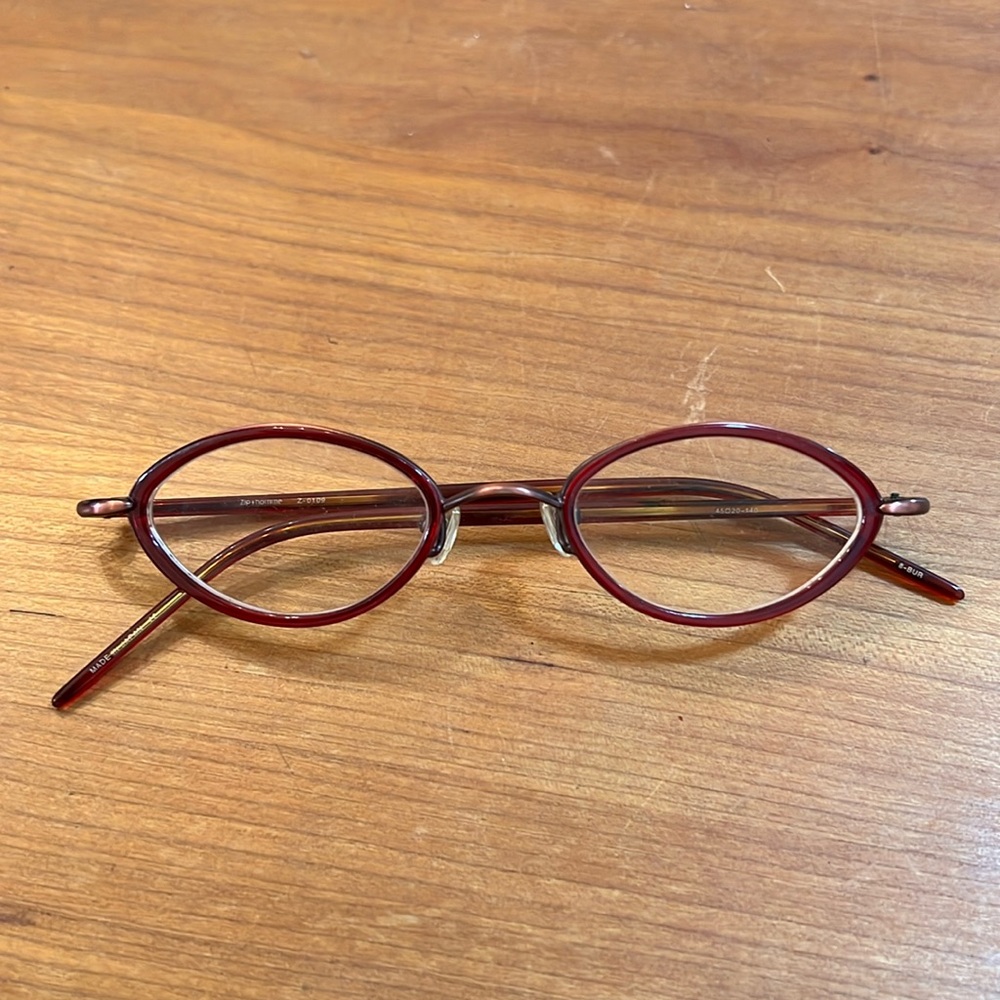 Zip Homme Red Glasses z-0109